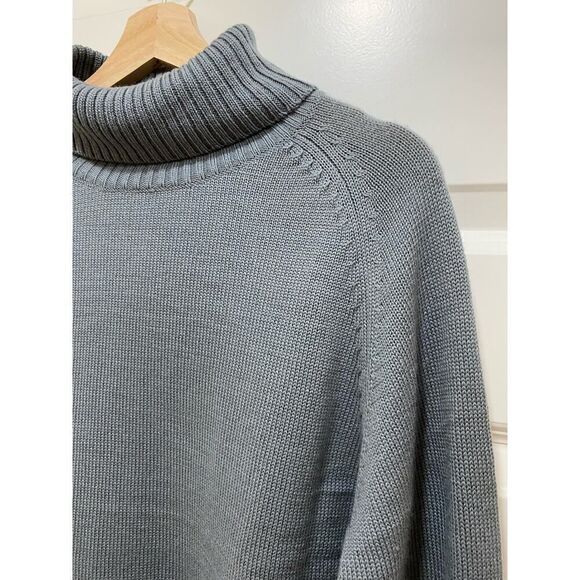 Bestow Lamswool & Nylon Blend Turtleneck Gray Pullover Top Sweater Cozy Size XL - Picture 2 of 9